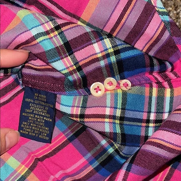 Polo Ralph Lauren Pink Plaid Shirt - Picture 7 of 7